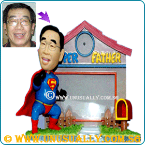 Custom 3D Super Daddy Figurine ( Photo Frame )